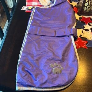 Purple reversible dog coat